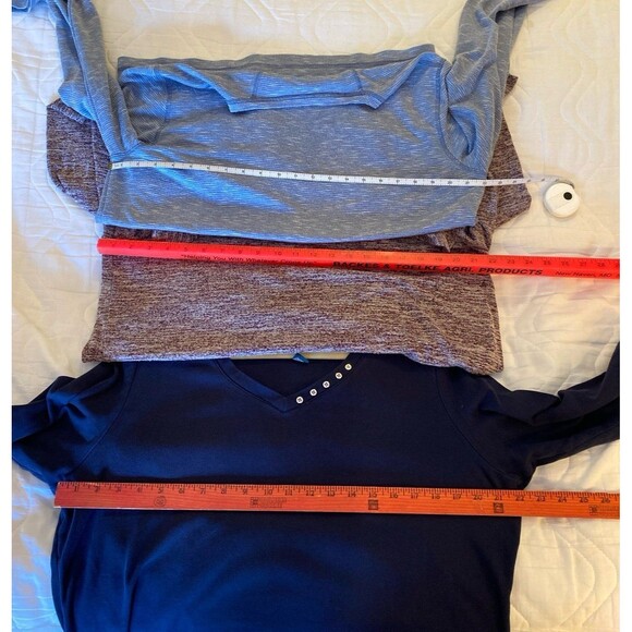 Bundle Lot 3 Womens Blouses Van Heusen, Orvis, Karen Scott Tops + Stretch - Picture 3 of 12